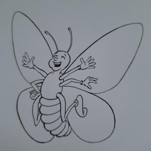 White butterfly logo